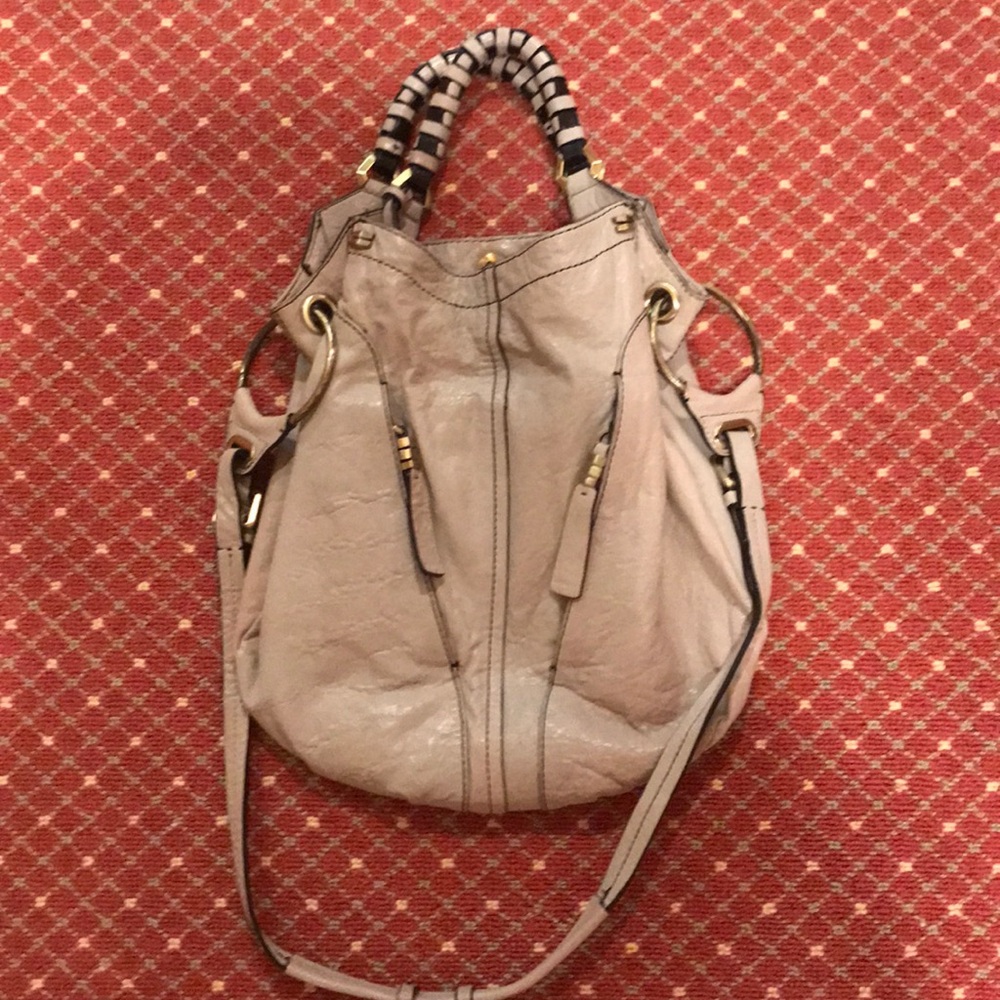 Amazing gray leather bag